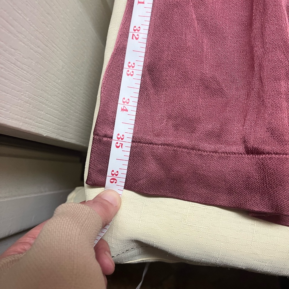 Anthropologie size 12 mauve satin cross back midi dress - Picture 4 of 15